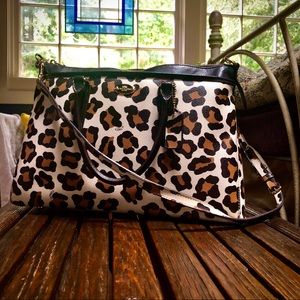 EUC Coach Morgan Ocelot Purse / Satchel Large 😱❤️